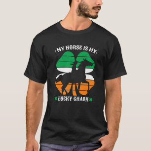 Girl Riding Horse St Patricks Day Lucky Charm Sham T-Shirt