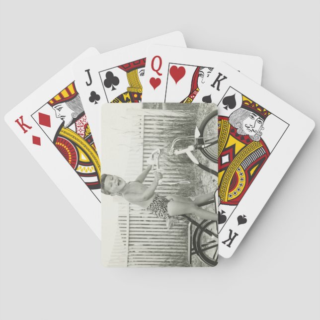 Girl Riding Playing Cards (Back)