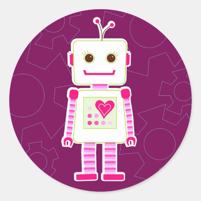 Girl Robot Stickers (Front)