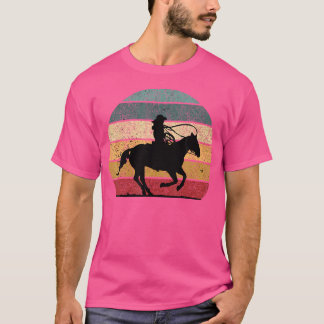 Girl Roping Horse Riding Cowgirl Vintage Texas Equ T-Shirt