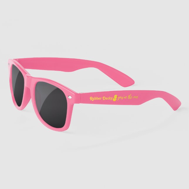 Girl Rubber Ducky You're the One Personalised  Sunglasses (Left)