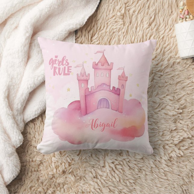 Girl Rule Palace on the Pink Cloud Burp Cloth Cushion (Blanket)
