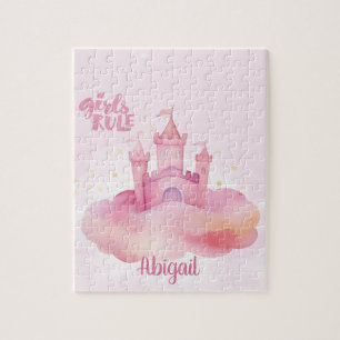 Girl Rule Palace on the Pink Cloud customisable Jigsaw Puzzle