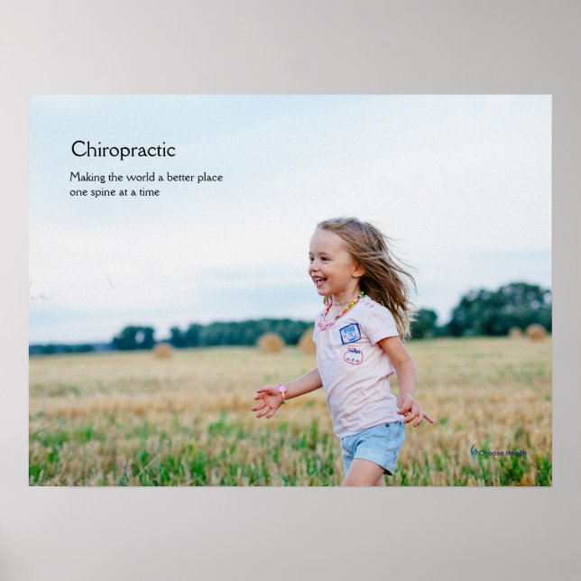 Girl running chiropractic poster (Front)