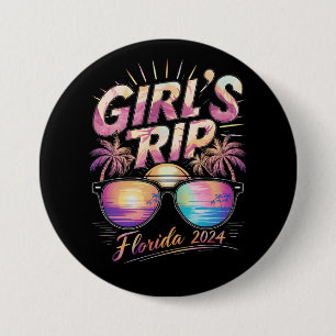 Girl’s Trip Florida 2024 Summer Beach Weekend  7.5 Cm Round Badge