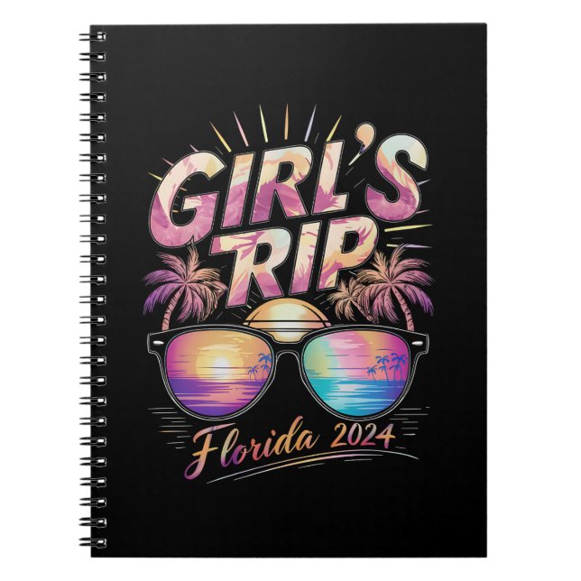 Girl’s Trip Florida 2024 Summer Beach Weekend  Notebook (Front)