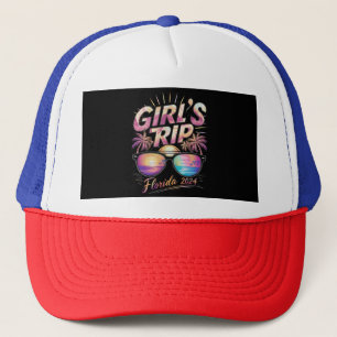 Girl’s Trip Florida 2024 Summer Beach Weekend Trucker Hat