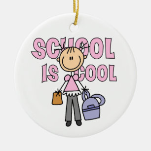 Girl School is Cool Ceramic Tree Decoration