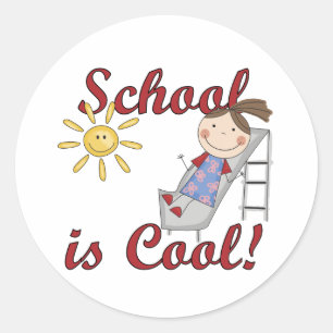 Girl School is Cool Tshirts and Gifts Classic Round Sticker
