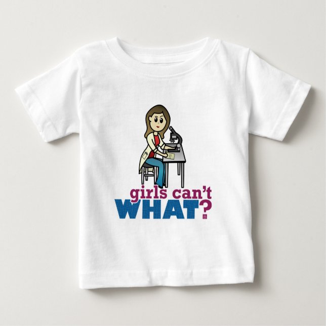 Girl Scientist Baby T-Shirt (Front)