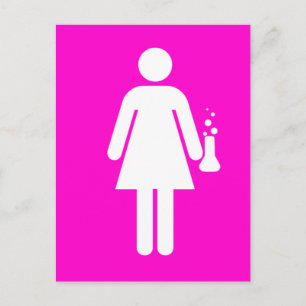 Girl Scientist Postcard