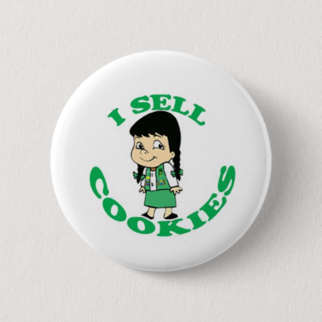 Girl Scout Cookies 6 Cm Round Badge (Front)