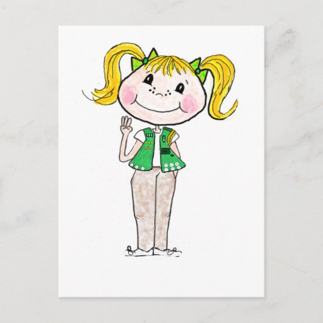 Girl Scout Junior Keeping the Promise Postcard (Front)