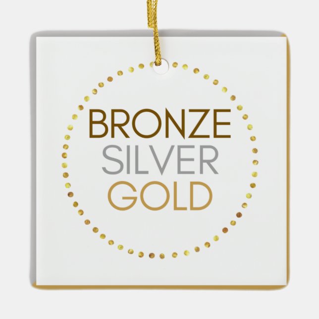 Girl Scout Triple Metal Christmas Ornament  (Front)