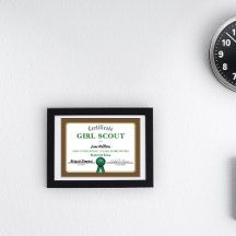 Girl Scouting Brownies Service Certificate