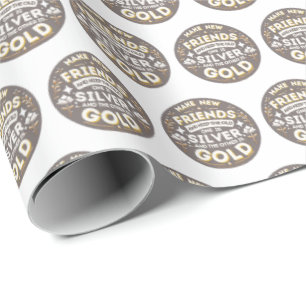 Girl Scouting Make New Friends Gift Wrap