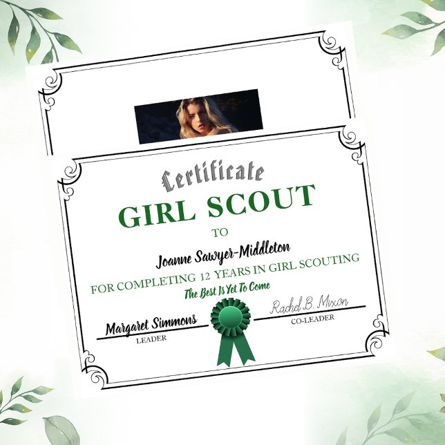 Girl Scouting Service Certificate Template (Creator Uploaded)
