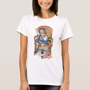 Girl Sewing Dollies T-Shirt