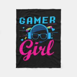 Girl Shirt Video Game Gifts For Women Gaming Gamer Fleece Blanket