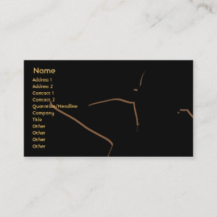 Girl silhouette in brown - Business Business Card