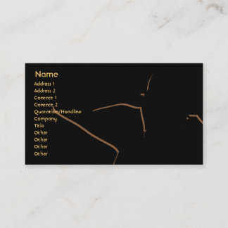Girl silhouette in brown - Business Card
