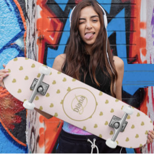 Girl Skateboard Monogram and Name