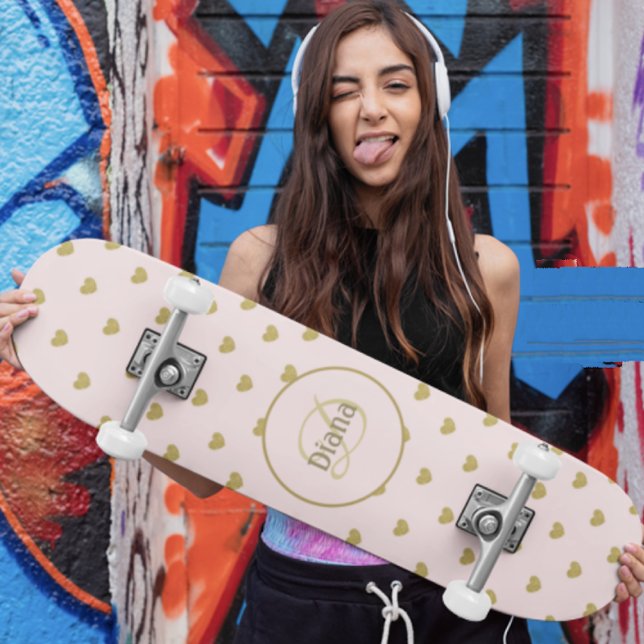 Girl Skateboard Monogram and Name (Creator Uploaded)