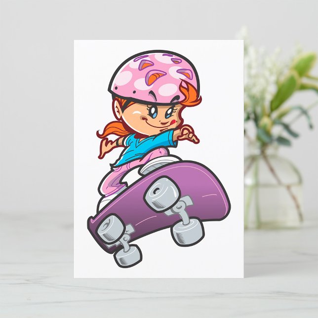 Girl Skateboarder Invitation (Creator Uploaded)