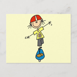 Girl Skateboarder Tshirts and Gifts Postcard