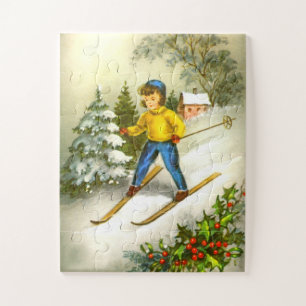 Girl ski-ing jigsaw puzzle
