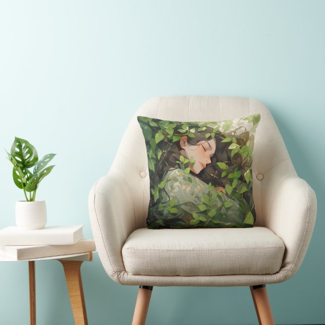 Girl Sleeping in Forest Anime Cushion (Chair)