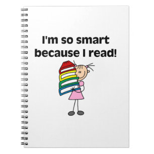Girl Smart Because I Read Spiral Notebook