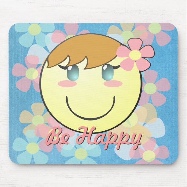 Girl Smiley Mousepad (Front)