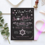 Girl Snowflake Baby Shower Invitation<br><div class="desc">This winter baby shower invite if perfect for the little snowflake on the way!</div>