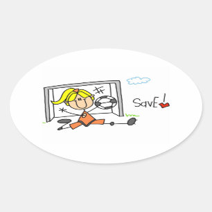 Girl Soccer Goal Keeper Stickers