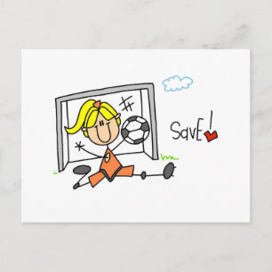 Girl Soccer Goal Keeper T-shirts and Gifts Postcard