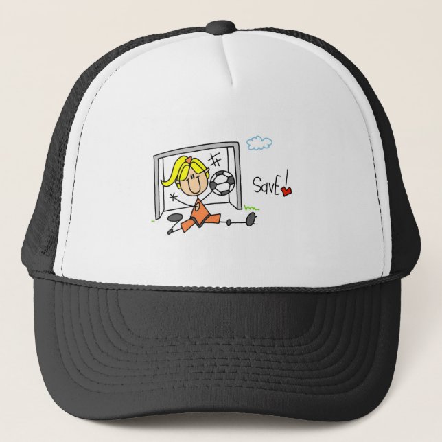 Girl Soccer Goalie Tshirts and Gifts Trucker Hat (Front)