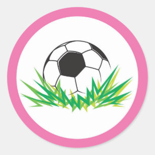 Girl Soccer Party Stickers