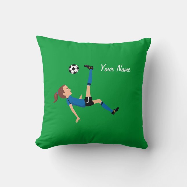 Girl Soccer Player Cool  Pillow (Front)