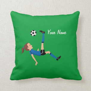Girl Soccer Player Cool  Pillow