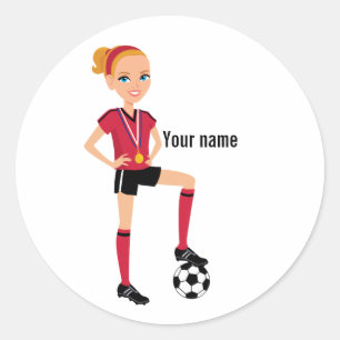 Girl Soccer Player Sticker