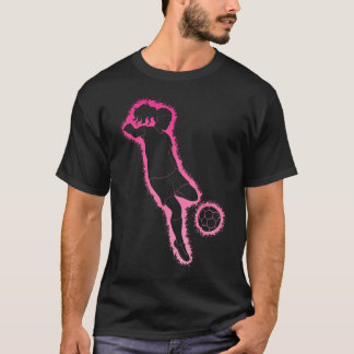 Girl Soccer Silhouette Footballer Sport Women T-Shirt