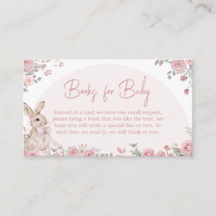 Girl Some Bunny Baby Shower Books for Baby Enclosure Card