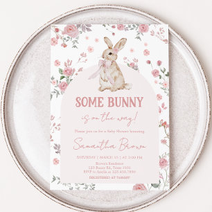 Girl Some Bunny Baby Shower Invitation
