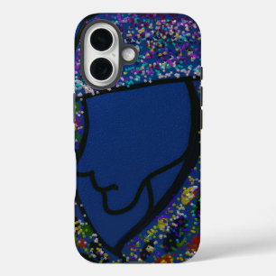 Girl Spotted Glitter Print Hair iPhone 16 Case