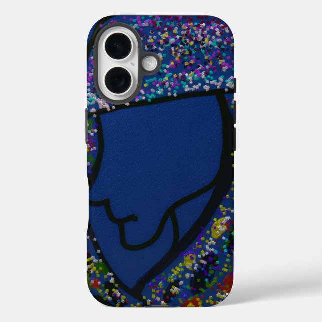 Girl Spotted Glitter Print Hair  Case-Mate iPhone Case (Back)