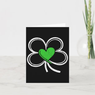 Girl St Patricks Day Love With Heart And Shamrock Card