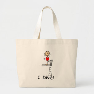Girl Stick Figure Diver Bag