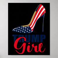 Girl Stilettos High Heel American Flag Trump 2024