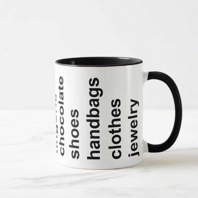 Girl Stuff Black Mug (Right)